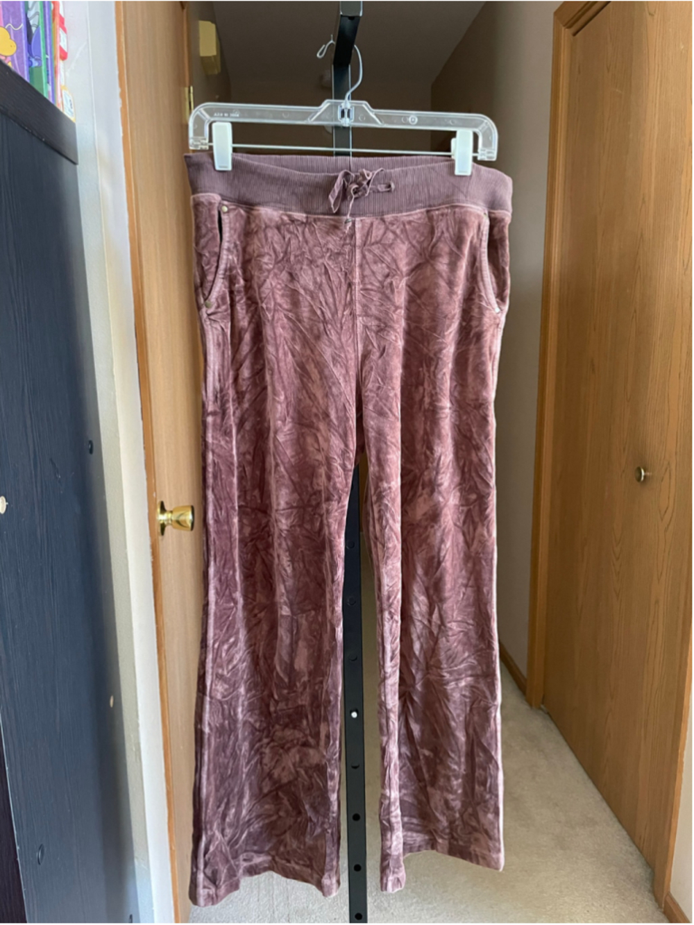 Women's 89 & Madison Brown Velour Track Pants Size M